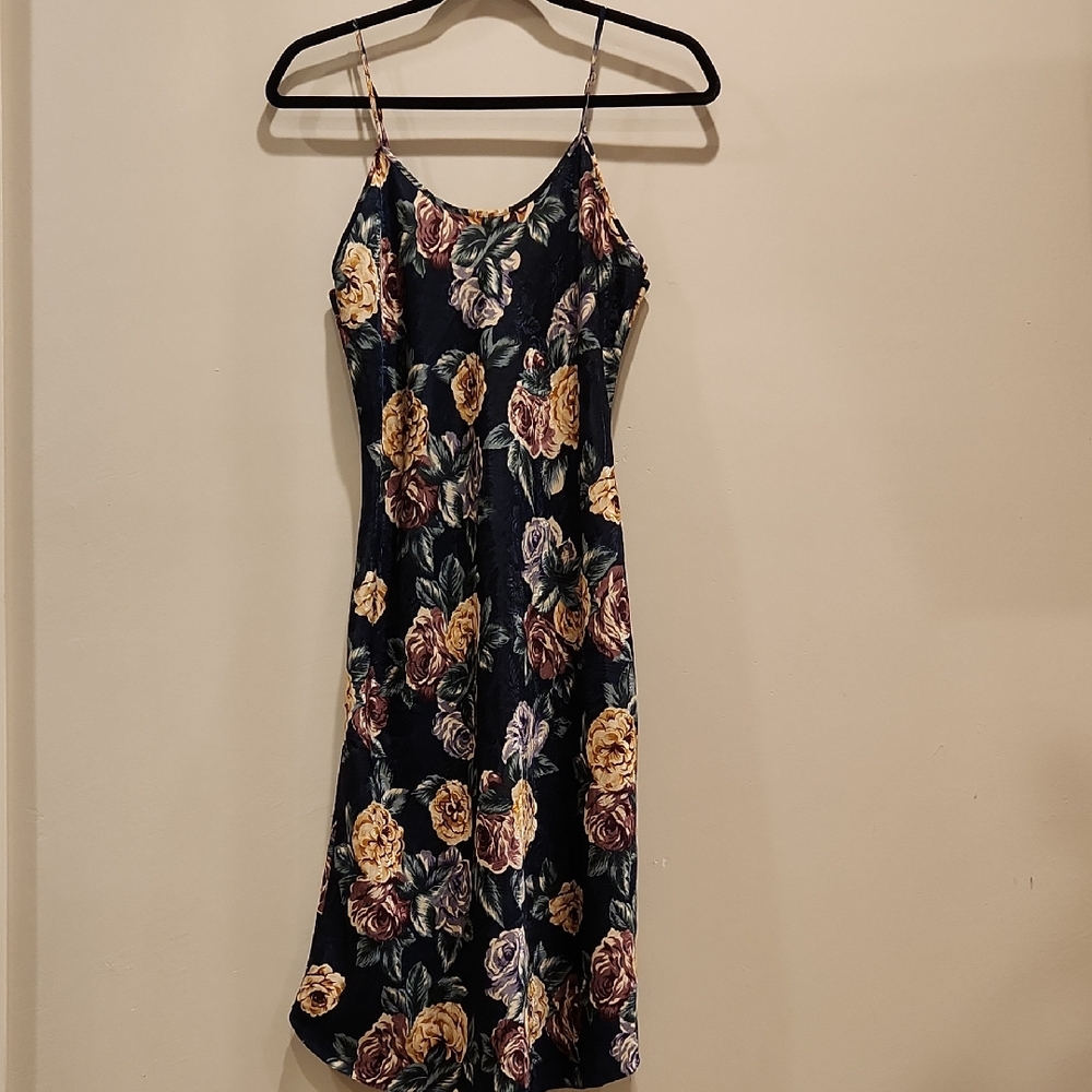 Blue and Purple Slip Midi Dress